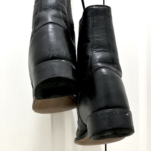 A Jama Product Black Leather Roper Boots [size 6] - Picture 4 of 5